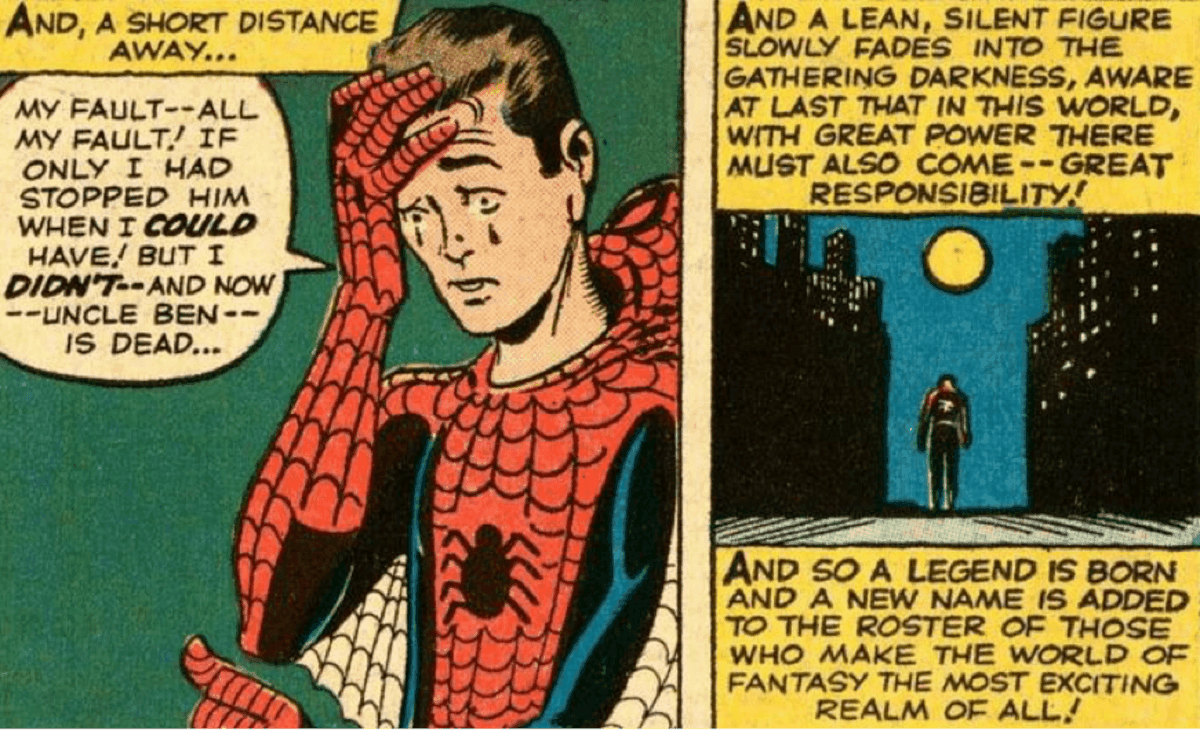 Un grand pouvoir implique de grandes responsabilités : la phrase qui définit Spider-Man