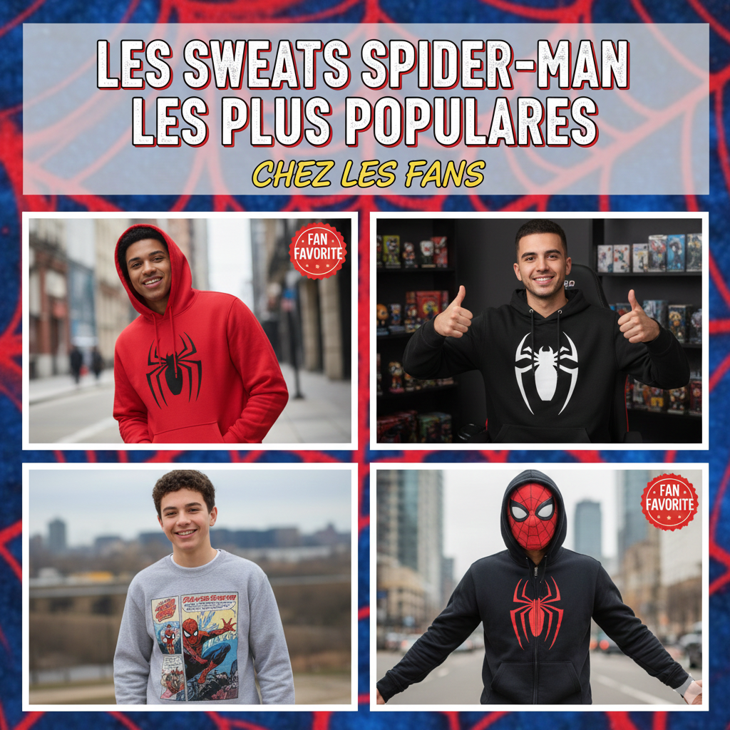 Les sweats Spider-Man les plus populaires chez les fans : style, confort et identité