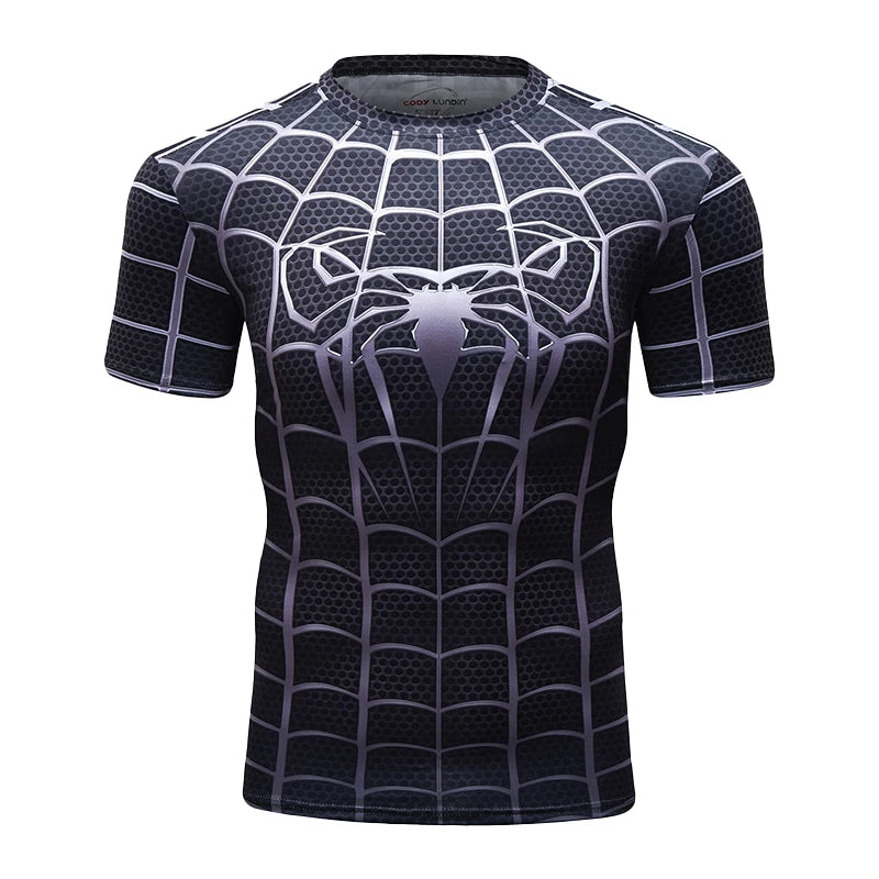 T-Shirt de Compression Spiderman Noir - Tobey Maguire