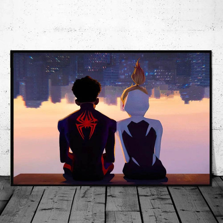 Poster Spiderman Spiderverse Miles Morales et Gwen