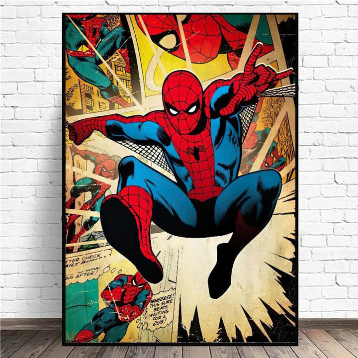 Affiche Spiderman Retro Comics BD