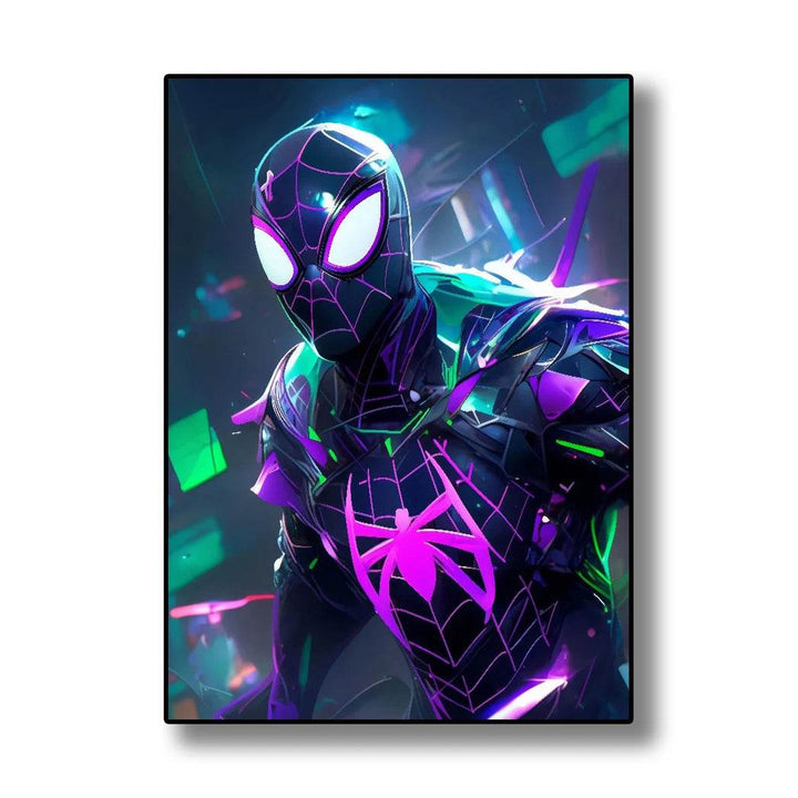 Affiche Peinture sur Toile Spiderman en Neon