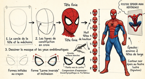 Comment dessiner Spider-Man facilement, étape par étape