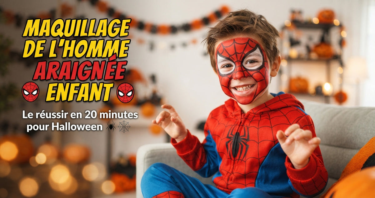 Maquillage Spider-Man enfant : le réussir en 20 minutes pour Halloween