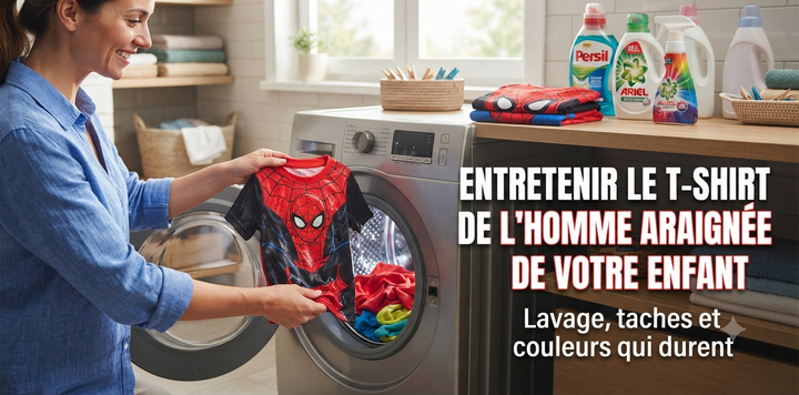 Entretenir le t-shirt Spider-Man de votre enfant : lavage, taches et couleurs qui durent