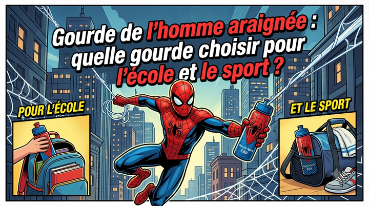 Gourde Spider-Man : quelle gourde choisir pour l'école et le sport ?