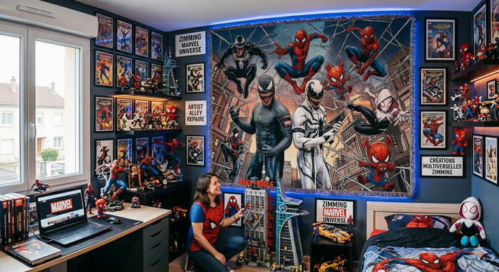 Tapisserie Spider-Man : la pièce maîtresse pour transformer un mur de chambre en repaire du Tisseur