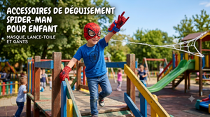 Accessoires de déguisement Spider-Man pour enfant : masque, lance-toile et gants