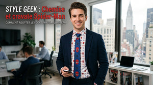 Chemise et cravate Spider-Man : porter sa passion en tenue habillée