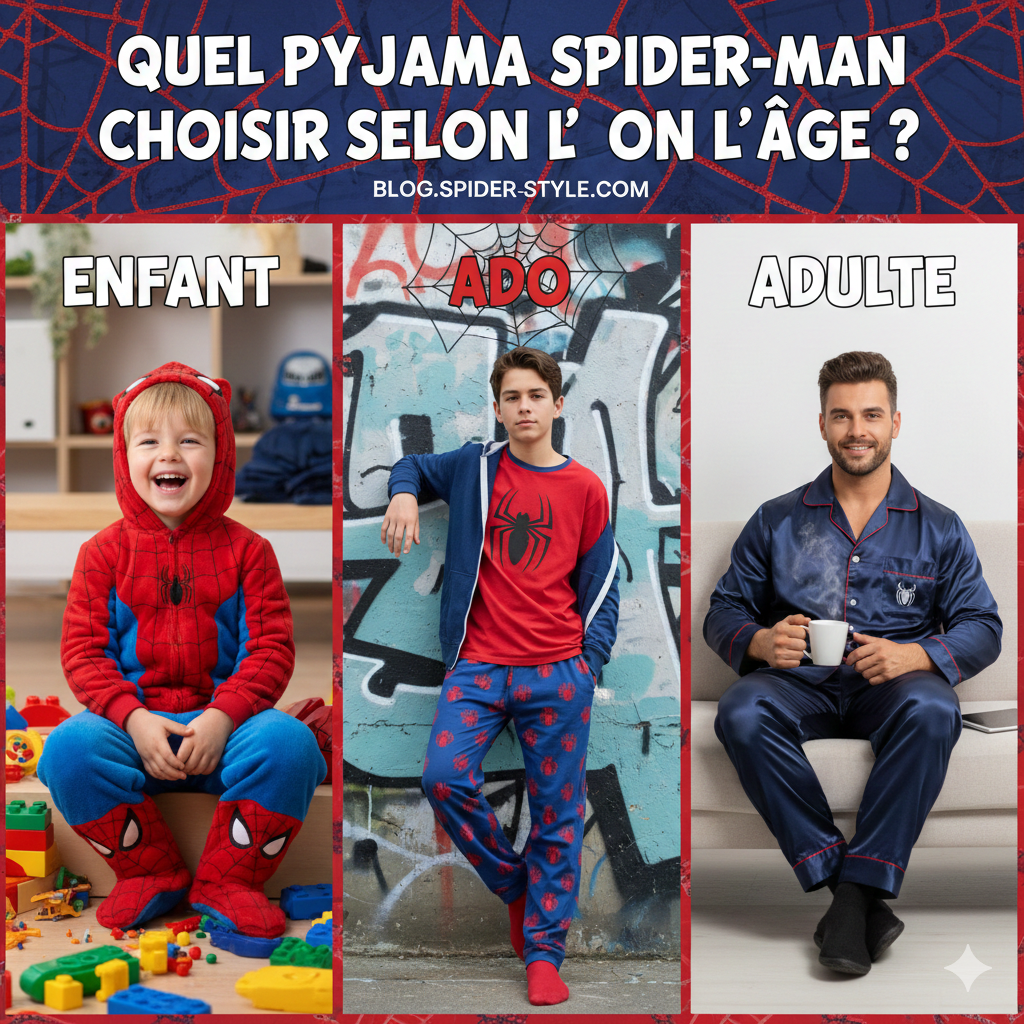 Quel pyjama Spider-Man choisir selon l'âge ?