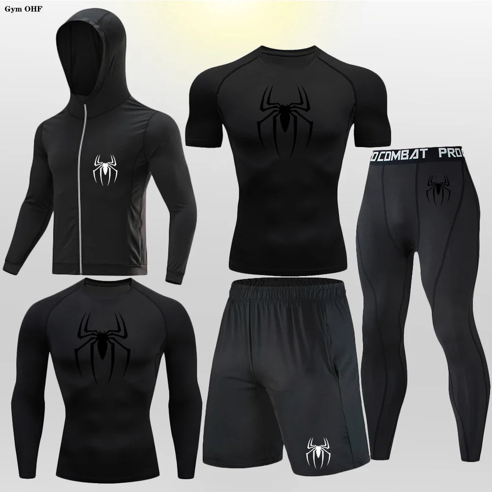 Pack Complet de Compression Spider-Man (Gilet-T-shirt-legging-short)