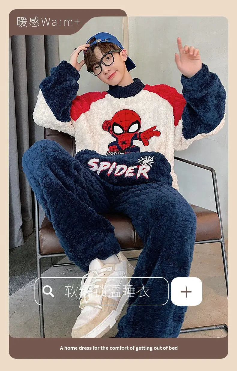Ensemble Pyjama Spider-Man en Flanelle douce et Epaisse