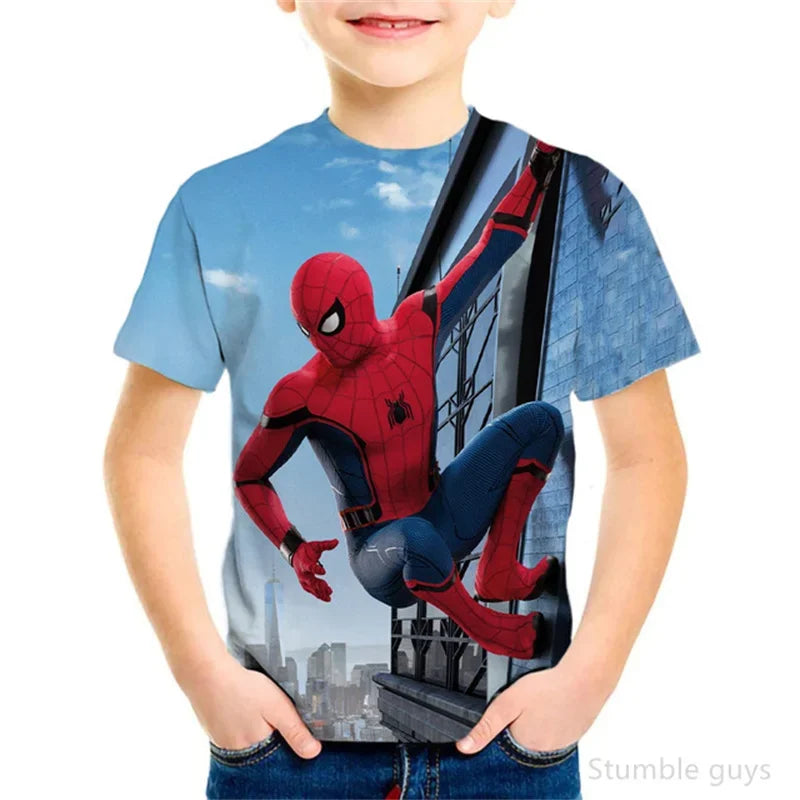 T-Shirt Spider-Man pour Enfant Motif Iron-Spider