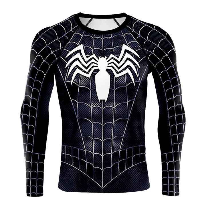 T-Shirt de Compression Manche Longue Spider-Man Noir Symbiote