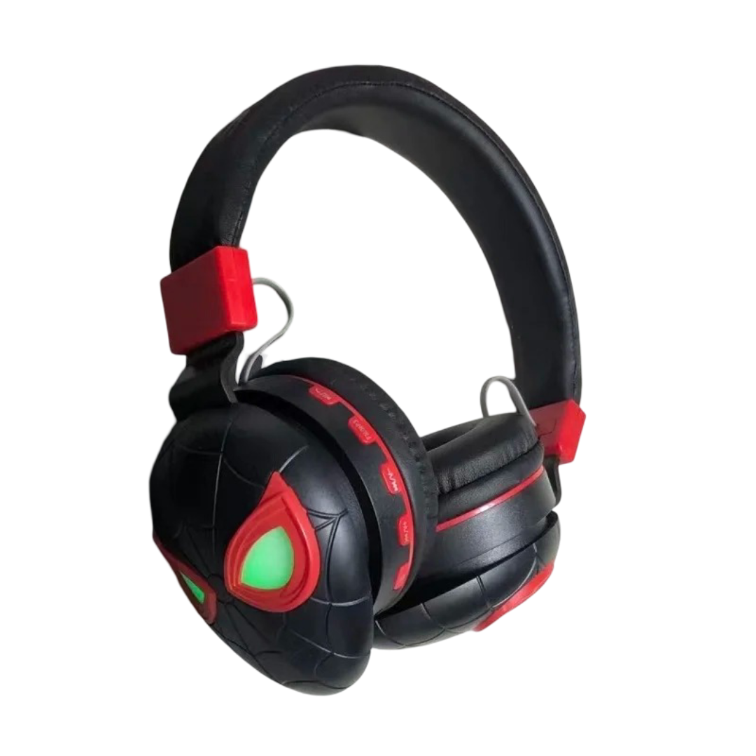 Casque Audio Bluetooth Spiderman à LED