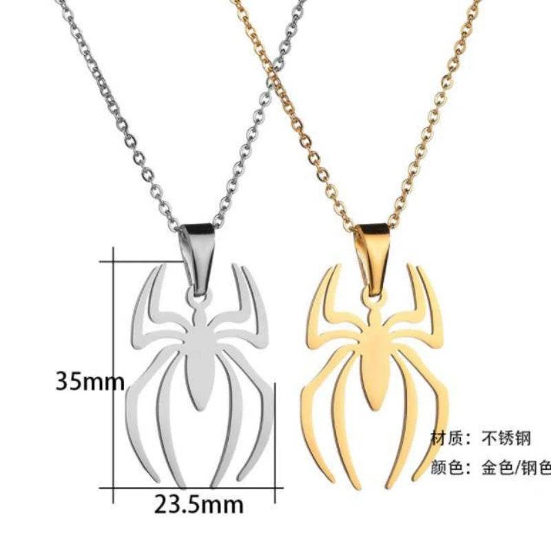 Collier Spiderman Logo Araignée