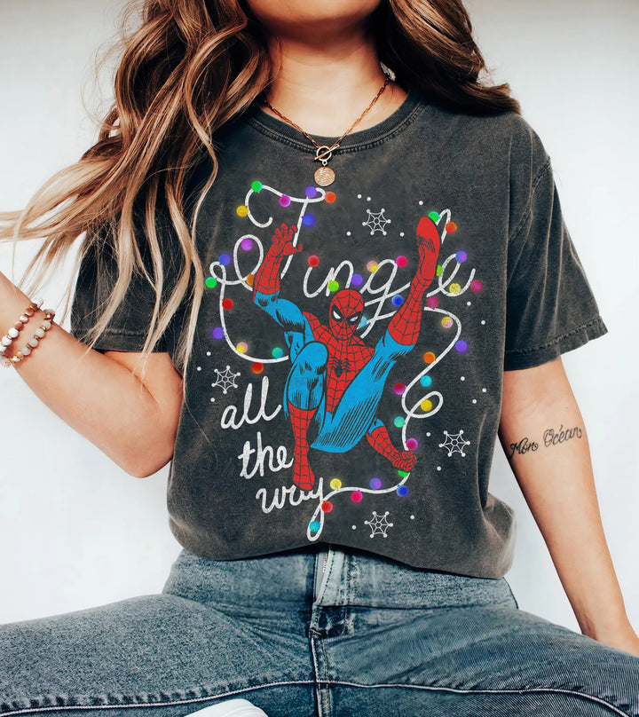 T-Shirt Spider-Man Noël pour Femme