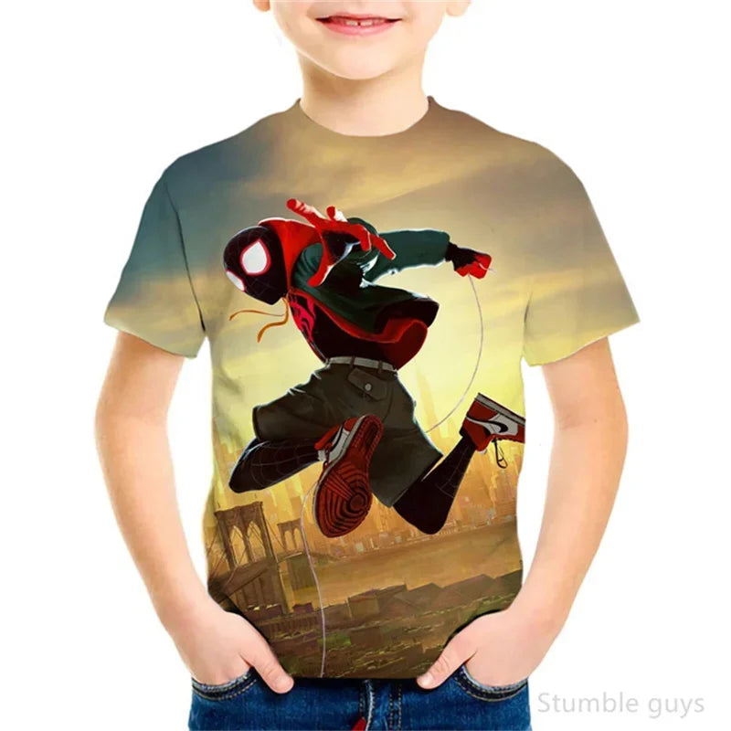 T-Shirt Spider-Man pour Enfant Motif Iron-Spider