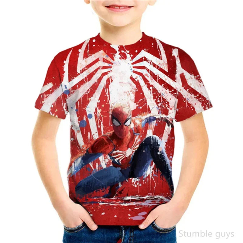 T-Shirt Spider-Man pour Enfant Motif Iron-Spider