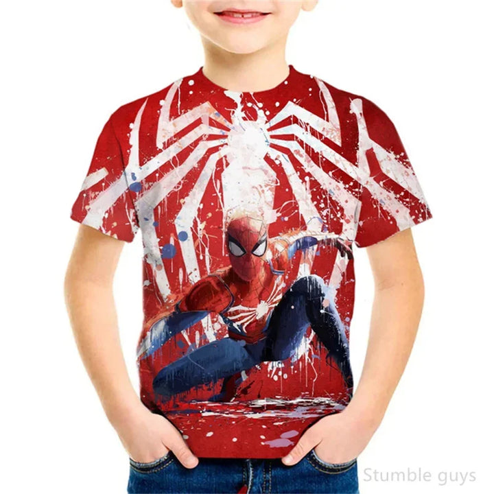 T-Shirt Spider-Man pour Enfant Motif Iron-Spider