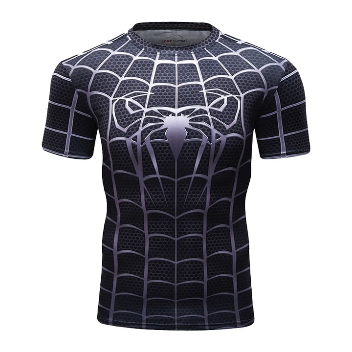 T-Shirt de Compression Spiderman Noir - Tobey Maguire