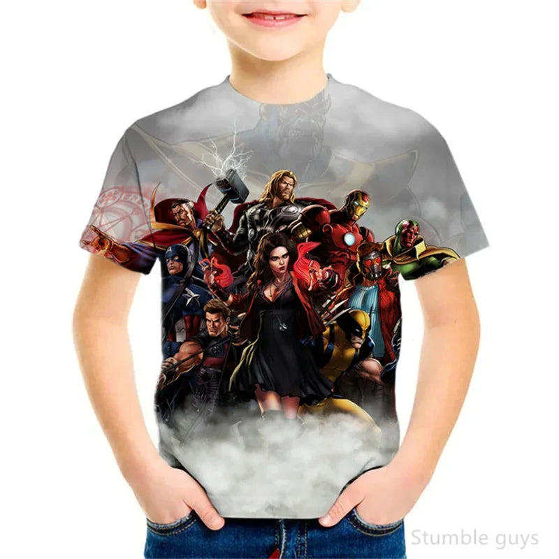 T-Shirt Spider-Man pour Enfant Motif Iron-Spider