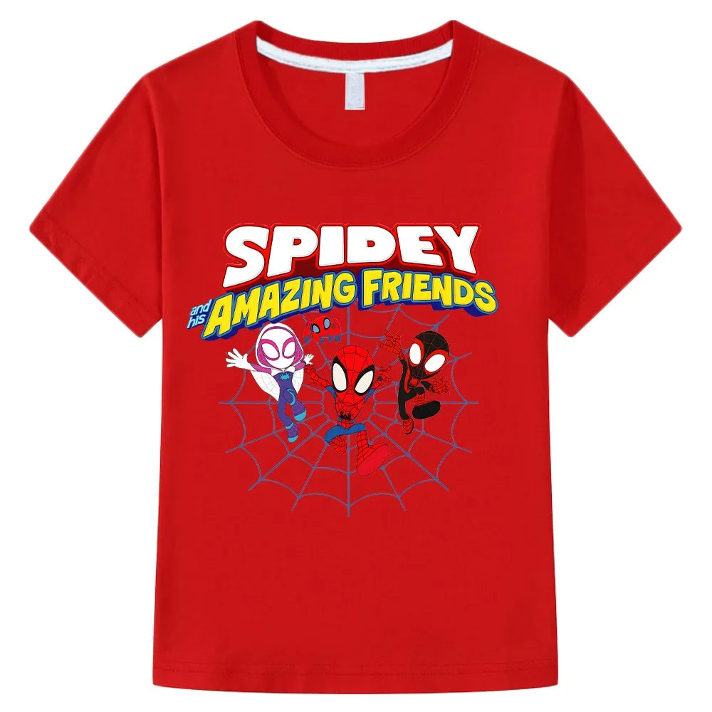 Marvel Spider-Man Maglietta Da Bambino A Adulto – Cosplay, Rossa, Taglia XL, Ufficiale