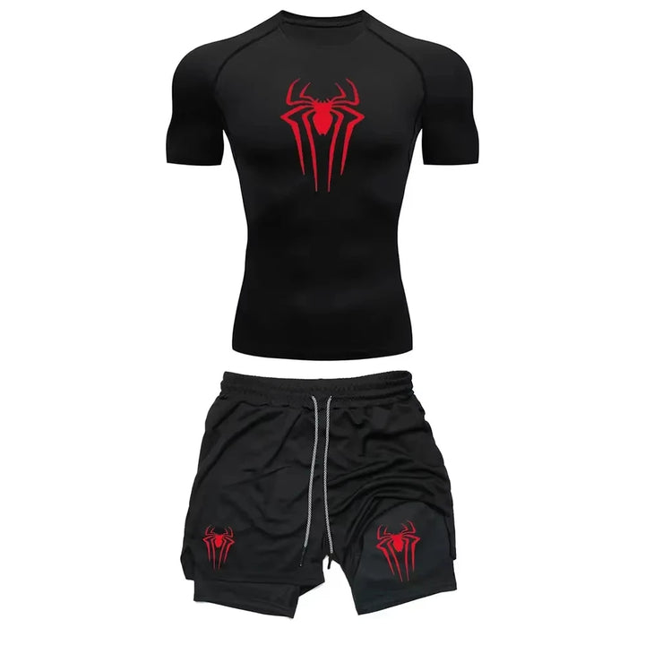 Ensemble Short et T-Shirt de Compression Spider-Man