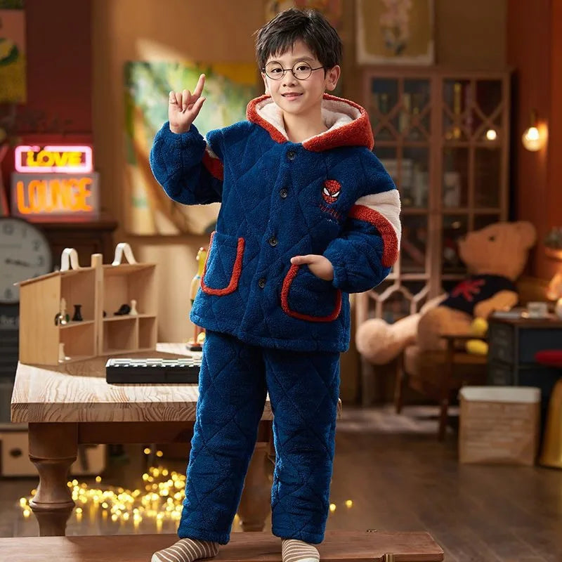 Ensemble Pyjama Spider-Man pour Enfant en flanelle douce & chaude