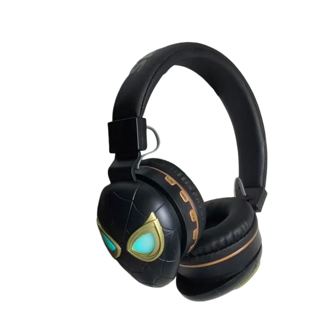 Casque Audio Bluetooth Spiderman à LED