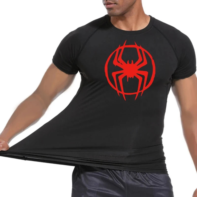 T-Shirt de Compression Manche Courte Spiderman Miles Morales