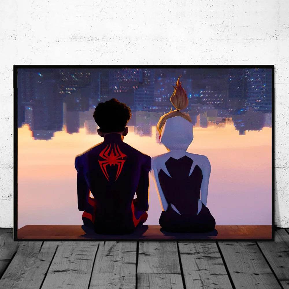 Poster Spiderman Spiderverse Miles Morales et Gwen