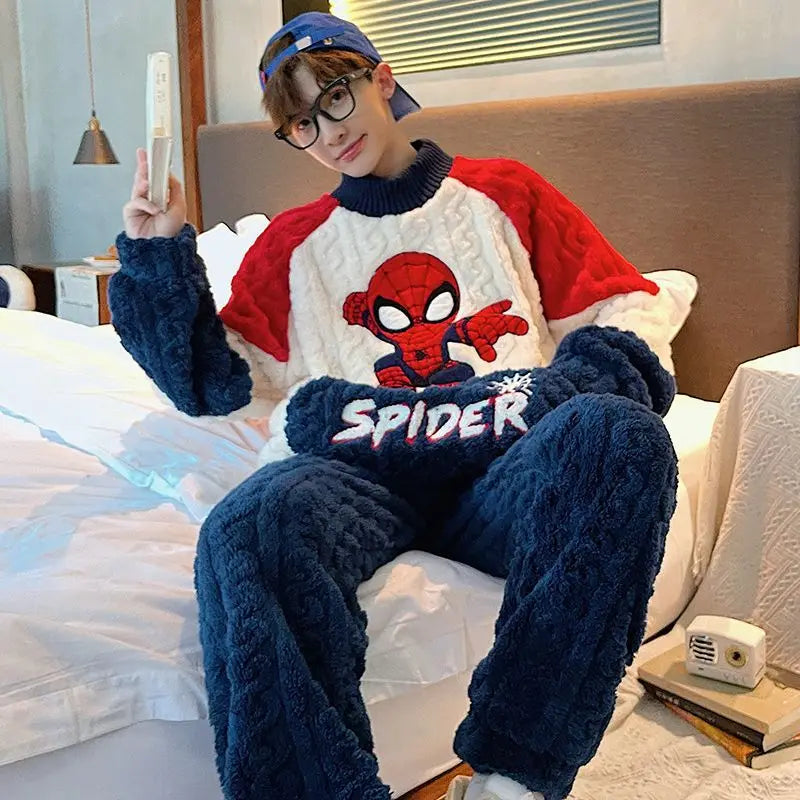 Ensemble Pyjama Spider-Man en Flanelle douce et Epaisse