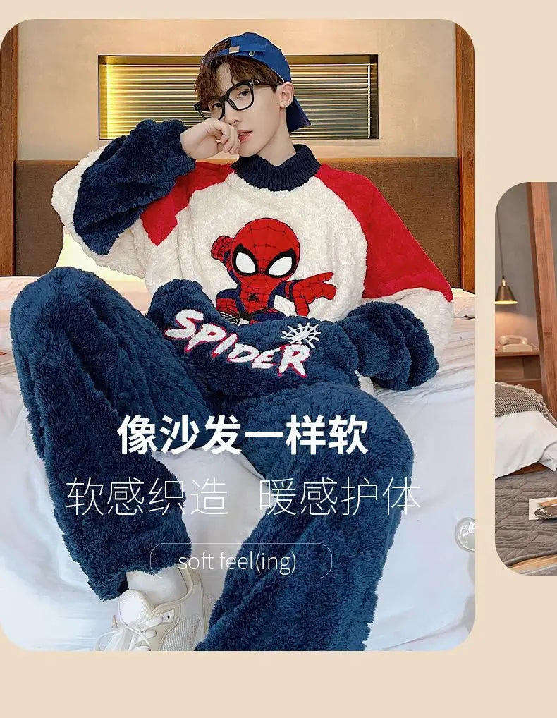Ensemble Pyjama Spider-Man en Flanelle douce et Epaisse