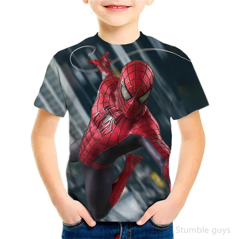 T-Shirt Spider-Man pour Enfant Motif Iron-Spider
