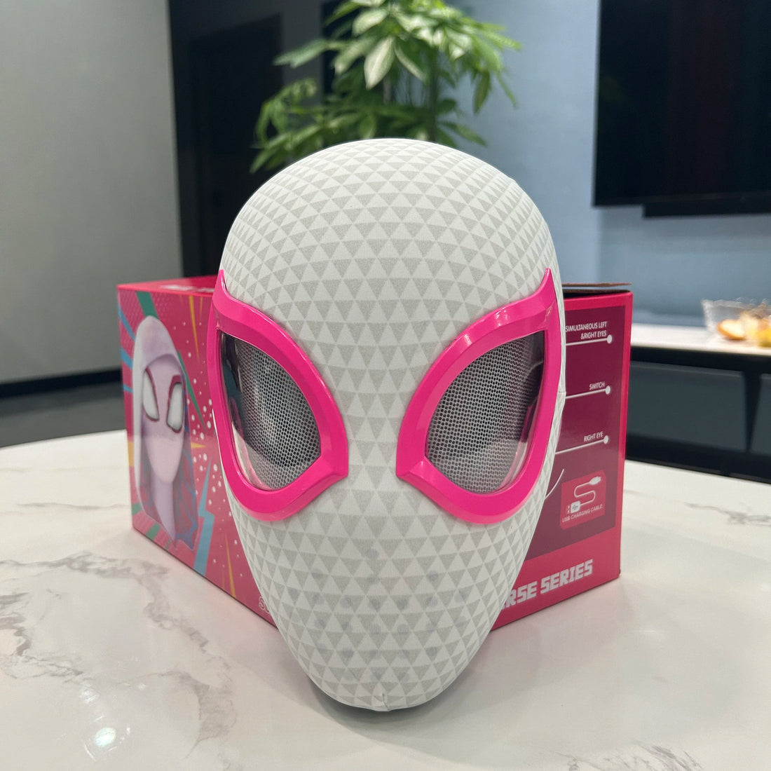 Maschera di Spiderman - Spidergwen Nuova Generazione Rimovibile