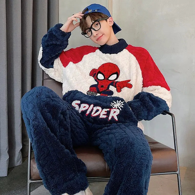 Ensemble Pyjama Spider-Man en Flanelle douce et Epaisse