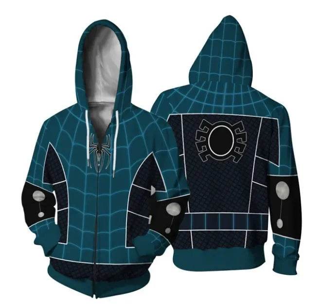 Sweat Zip à Capuche Spiderman Futuriste
