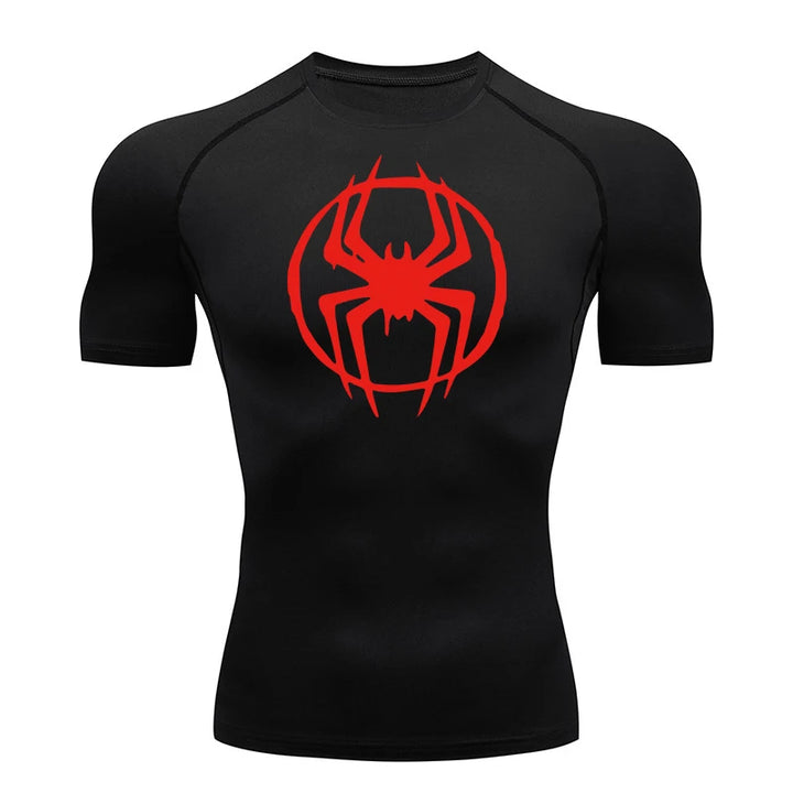 Camiseta de compresión de manga corta de Spiderman Miles Morales