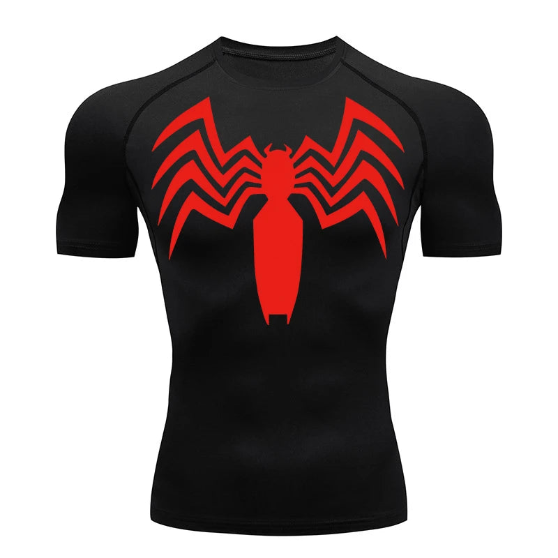 Camiseta de compresión de manga corta de Spiderman Carnage