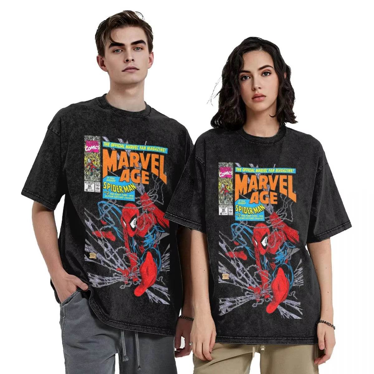 T-shirt Spiderman Retro Affiche Comics