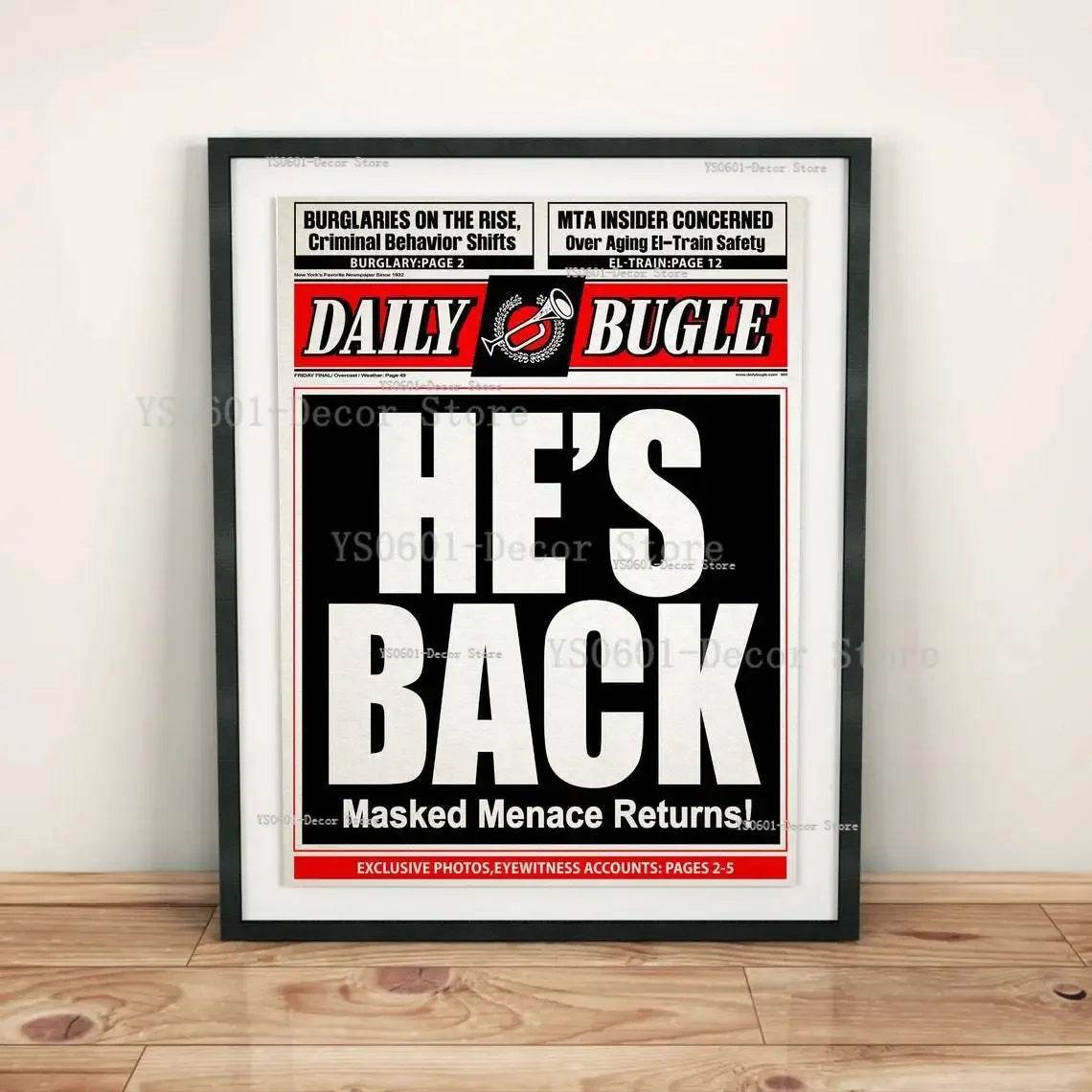 Poster Spiderman Article du Daily Bugle