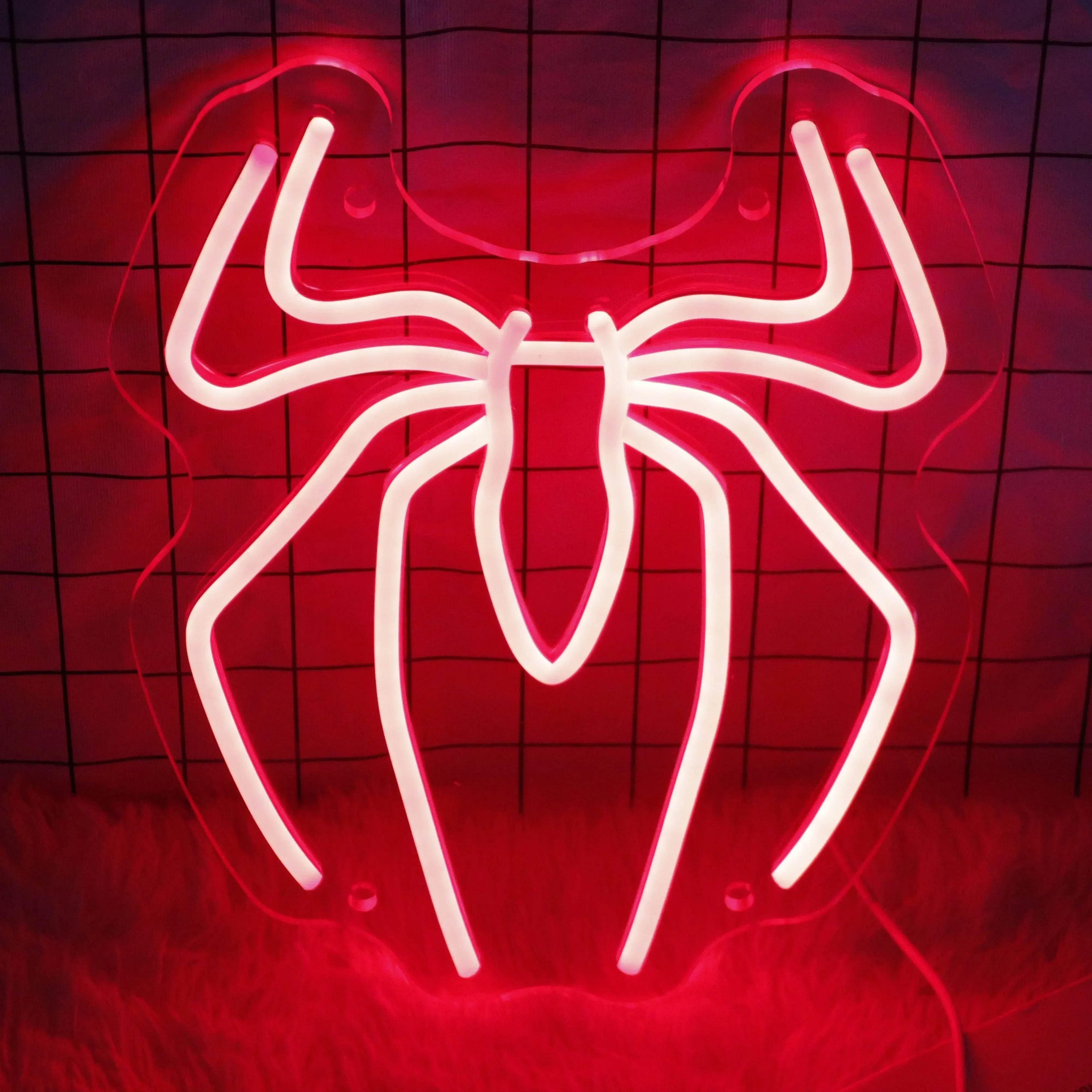 Lampe Néon Spiderman Araignée
