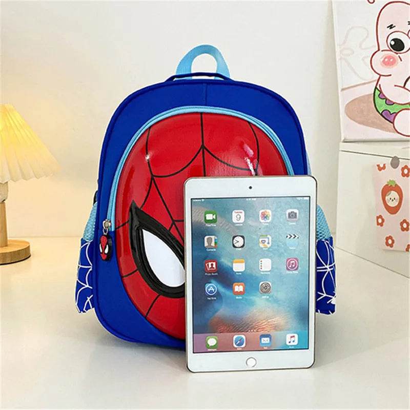 Marvel Spider-Man Sac à Dos Enfant 3D - Bleu - Bretelles Confortables