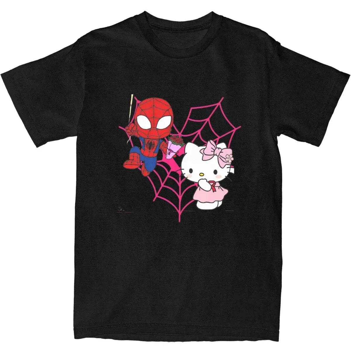 T-Shirt Spiderman et Hello Kitty