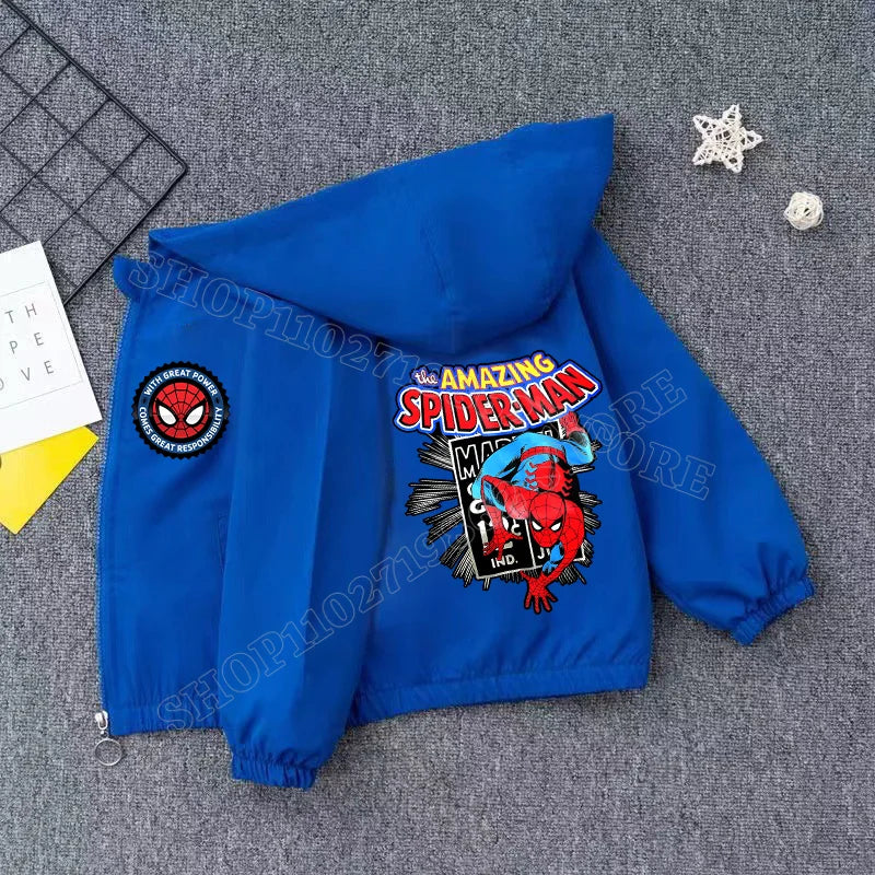 Veste Spiderman Coupe Vent pour Enfant