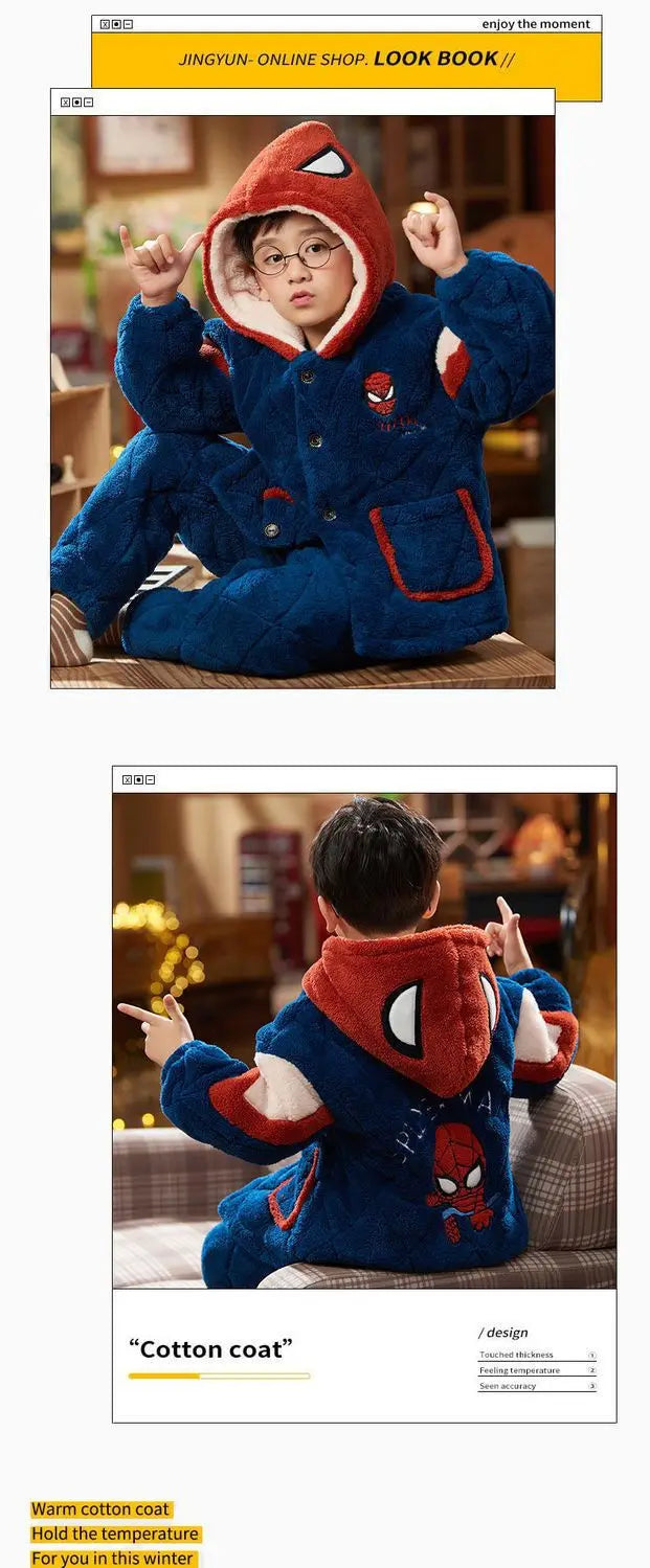 Ensemble Pyjama Spider-Man pour Enfant en flanelle douce & chaude