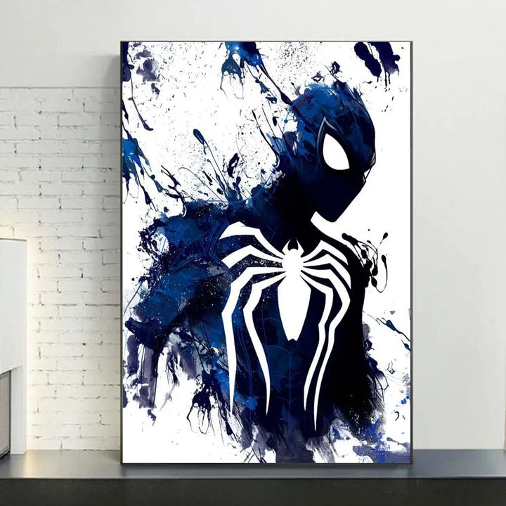 Poster Spiderman Noir en Aquarelle