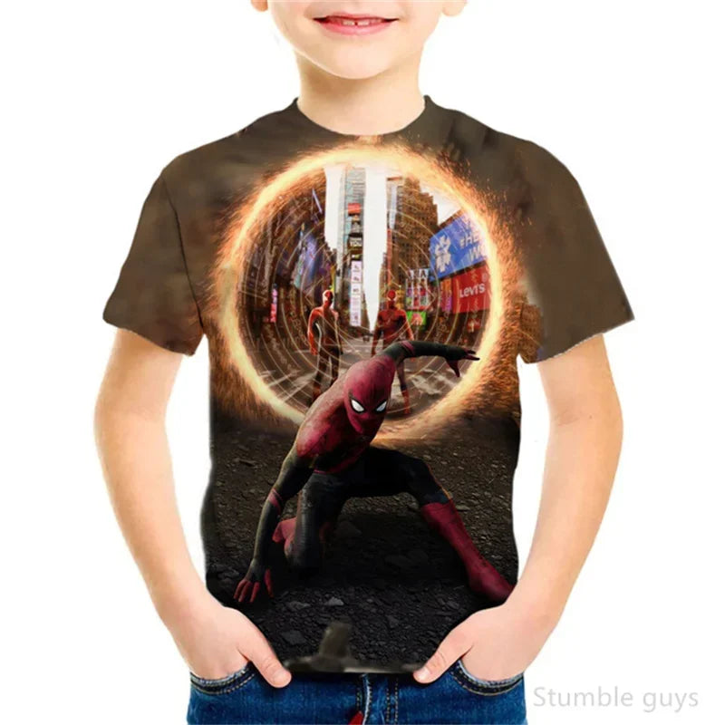 T-Shirt Spider-Man pour Enfant Motif Iron-Spider