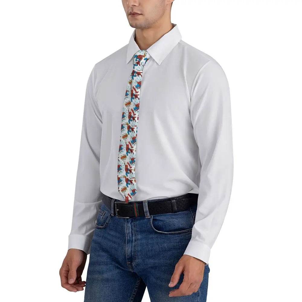 Cravate Spiderman Blanche et Rouge